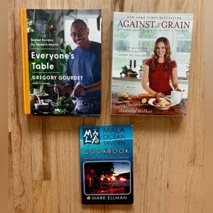 Lot of Three Cookbooks Everyone’s Table, Against All Grain, Mala Ocean Tavern